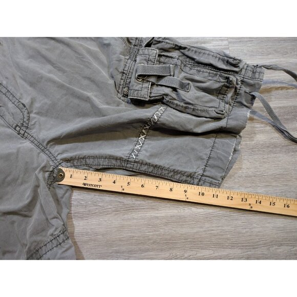 Rock Revival Cargo Shorts Men's 38 Gray Classic Thick Stitch Embroidered Utility - Picture 12 of 13